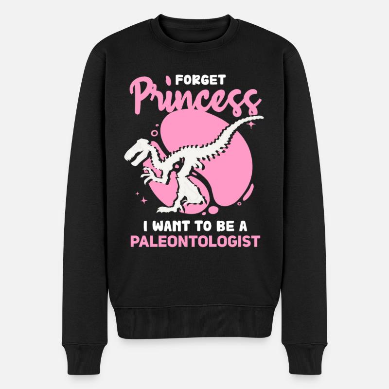 Paläontologin Traumprinzessin - Männer Premium Bio Pullover - Schwarz