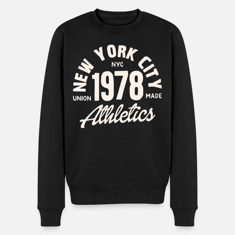 Athlétisme rétro NYC 1978 - Pull Premium bio Homme - noir