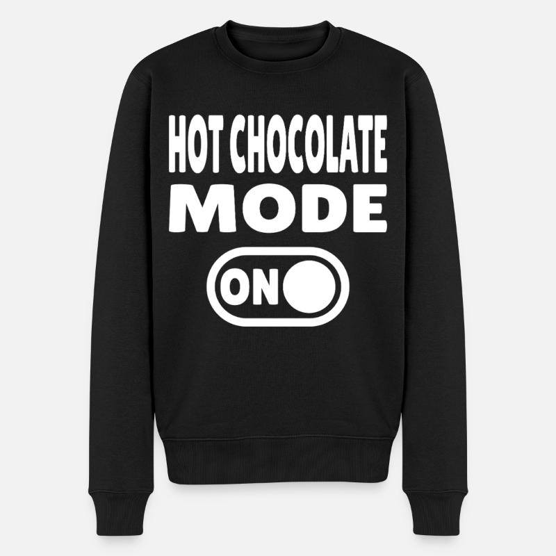 Mode chocolat chaud activé - Pull Premium bio Homme - noir