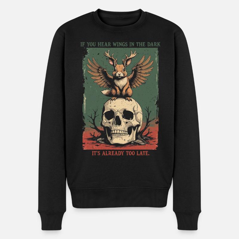 Wolpertinger Créatures mythologiques - Pull Premium bio Homme - noir