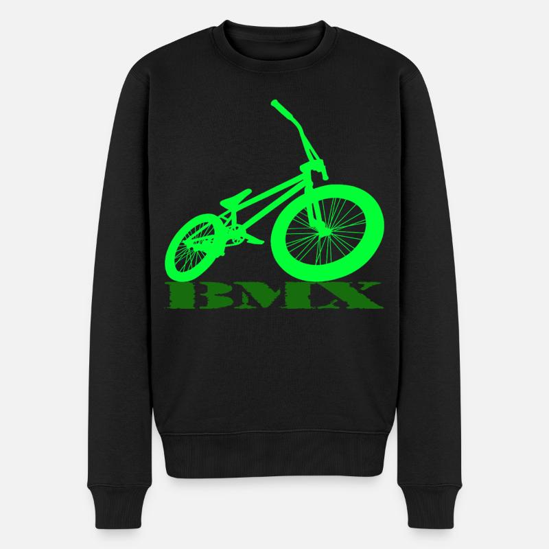BMX Rad - Männer Premium Bio Pullover - Schwarz