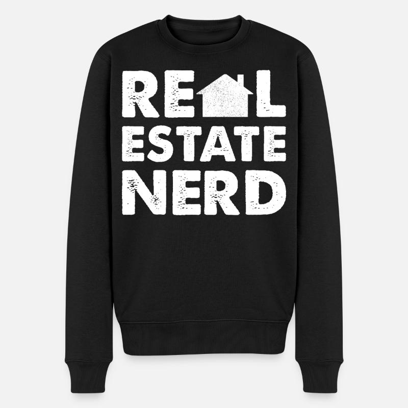 Nerd de l’immobilier - Pull Premium bio Homme - noir