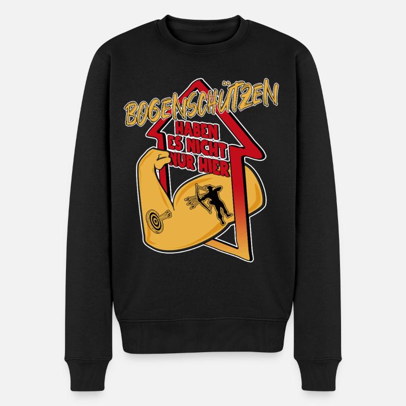 Bogen schießen - Männer Premium Bio Pullover - Schwarz