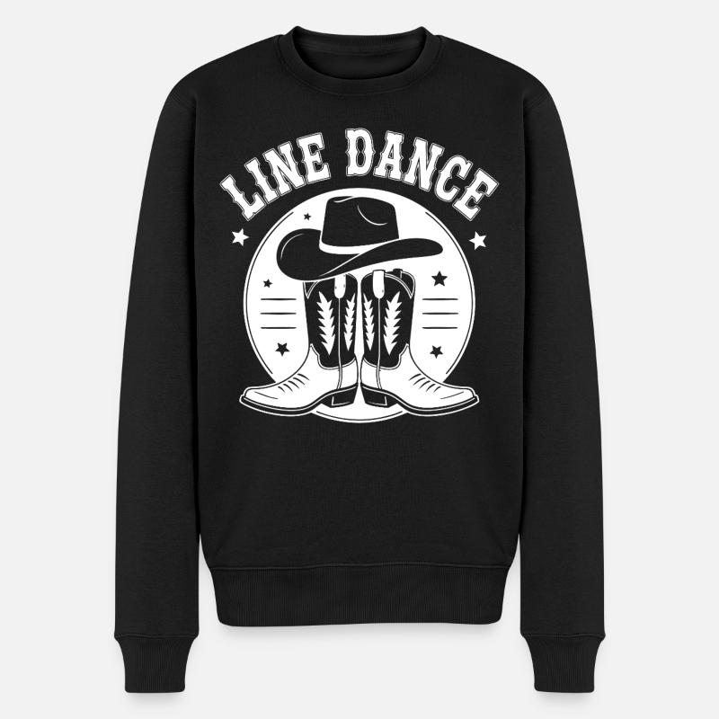 Cowboy de danse en ligne - Pull Premium bio Homme - noir