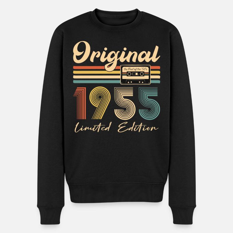 Original 1955 - Männer Premium Bio Pullover - Schwarz