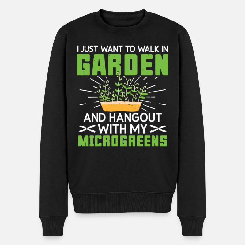 Microgreens Anbaukit Gärtner liefert Keimungen - Männer Premium Bio Pullover - Schwarz