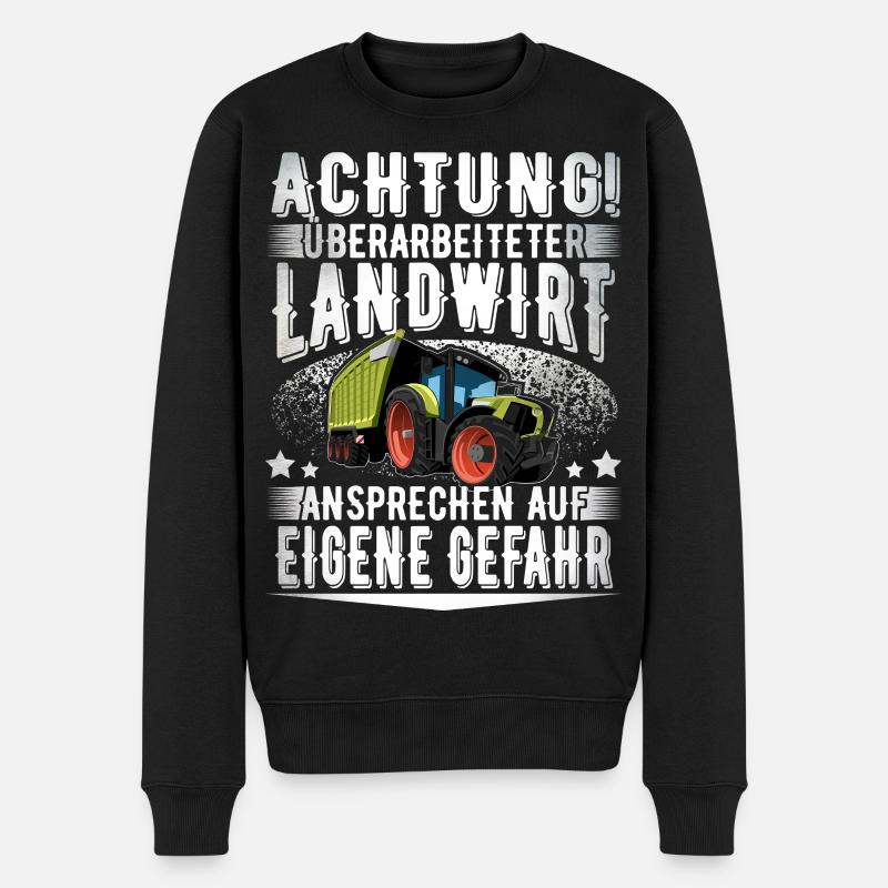 Landwirt - Männer Premium Bio Pullover - Schwarz
