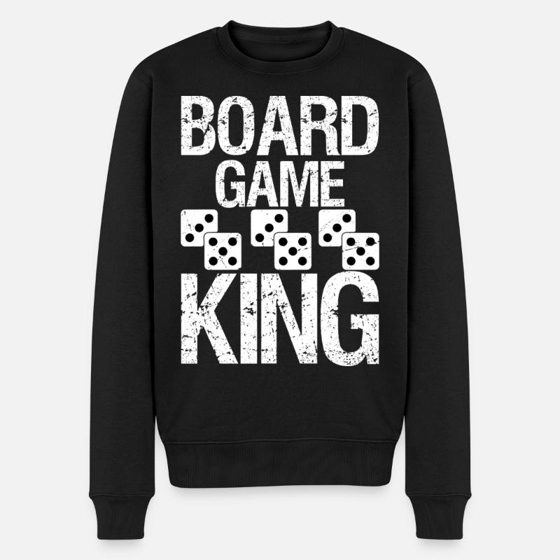 board game king - Männer Premium Bio Pullover - Schwarz