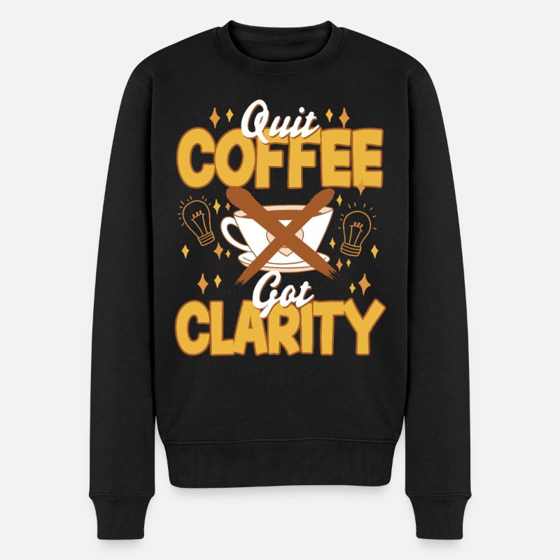 Coffee withdrawal decaffeinated ex-coffee drinker - Men's Premium Organic Jumper - black