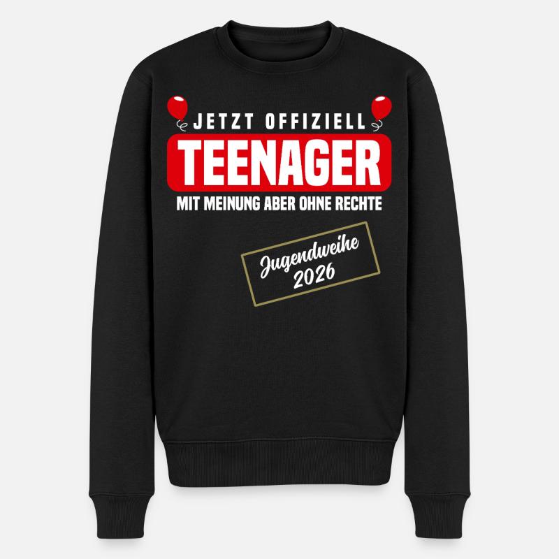 Jugendweihe 2026 - Männer Premium Bio Pullover - Schwarz