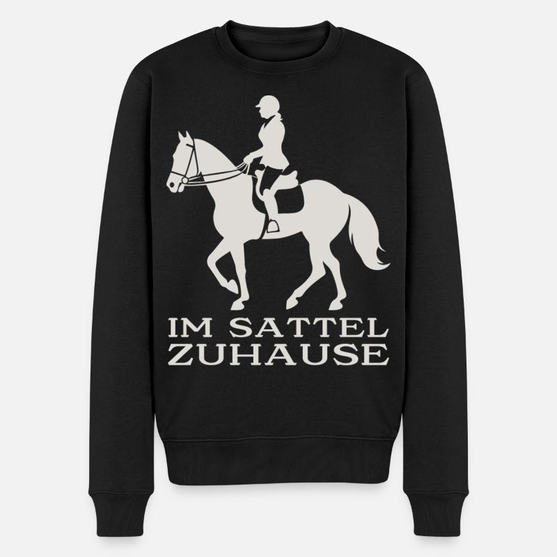 Chez soi en selle - Pull Premium bio Homme - noir