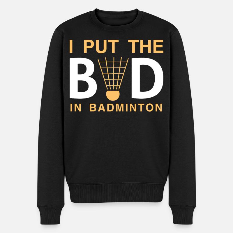 Badminton - Pull Premium bio Homme - noir