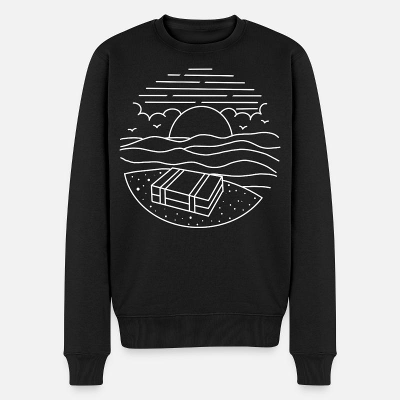 Koffer Strand Urlaub - Männer Premium Bio Pullover - Schwarz