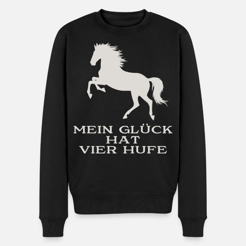 Mon bonheur a quatre sabots - Pull Premium bio Homme - noir