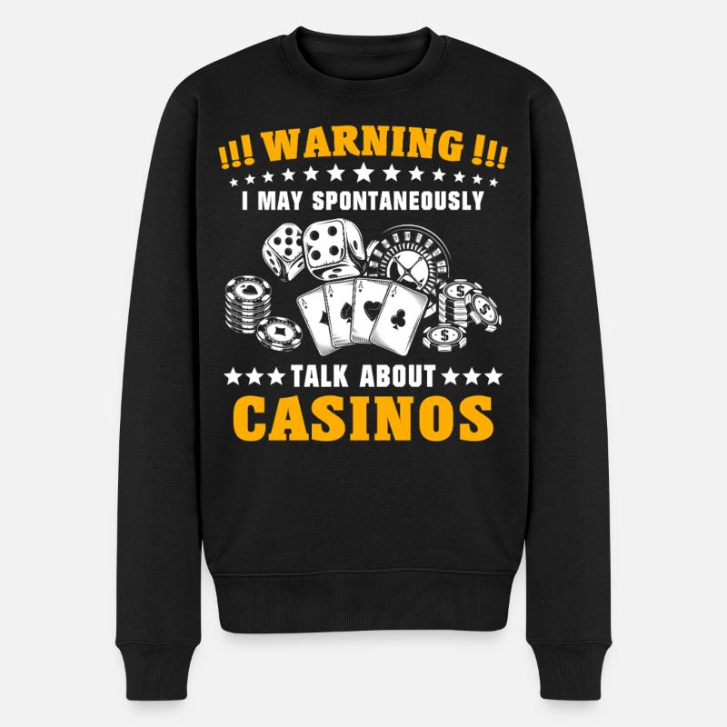 Casino Glücksspieler - Männer Premium Bio Pullover - Schwarz