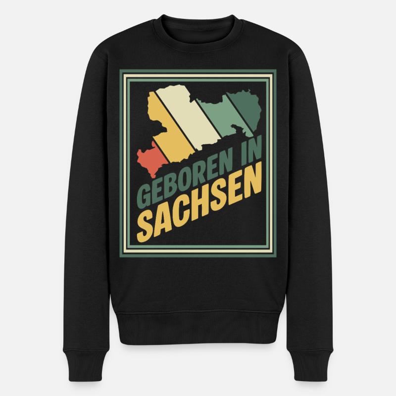 Né en Saxe - Pull Premium bio Homme - noir