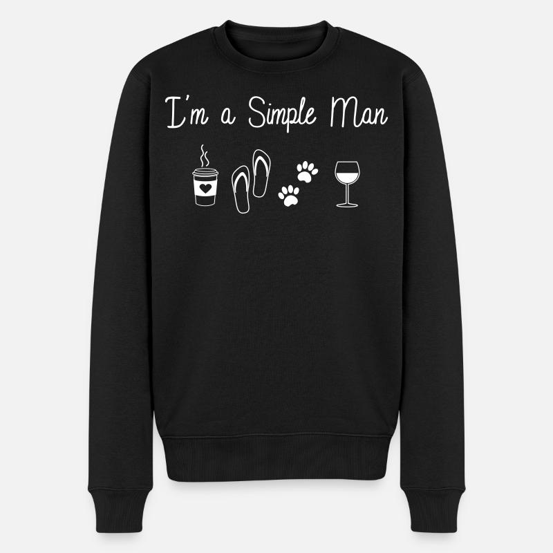 Simple Man - Pull Premium bio Homme - noir