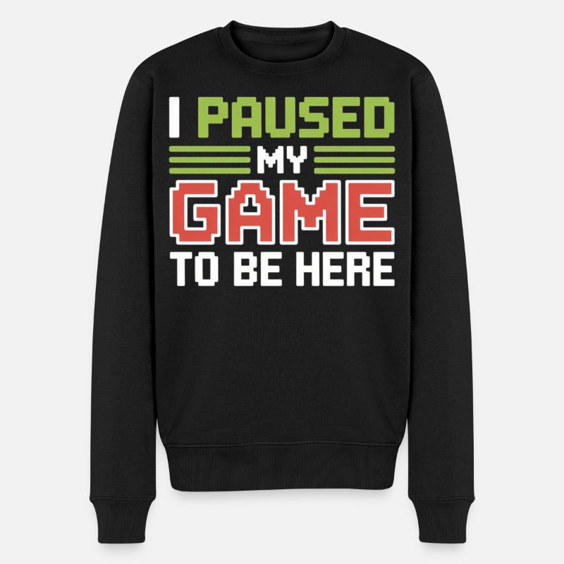 Pause : Mon jeu interrompu - Pull Premium bio Homme - noir
