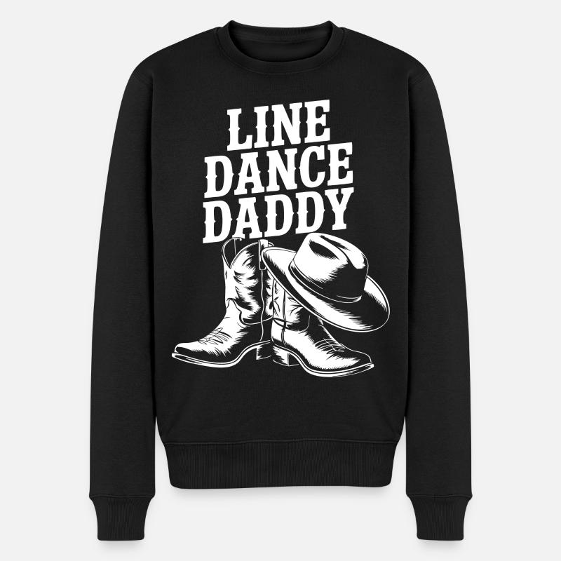 Line Dance Daddy Boots - Männer Premium Bio Pullover - Schwarz