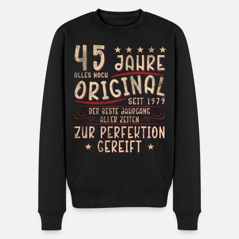 45 Jahre Original seit 1979 - Männer Premium Bio Pullover - Schwarz