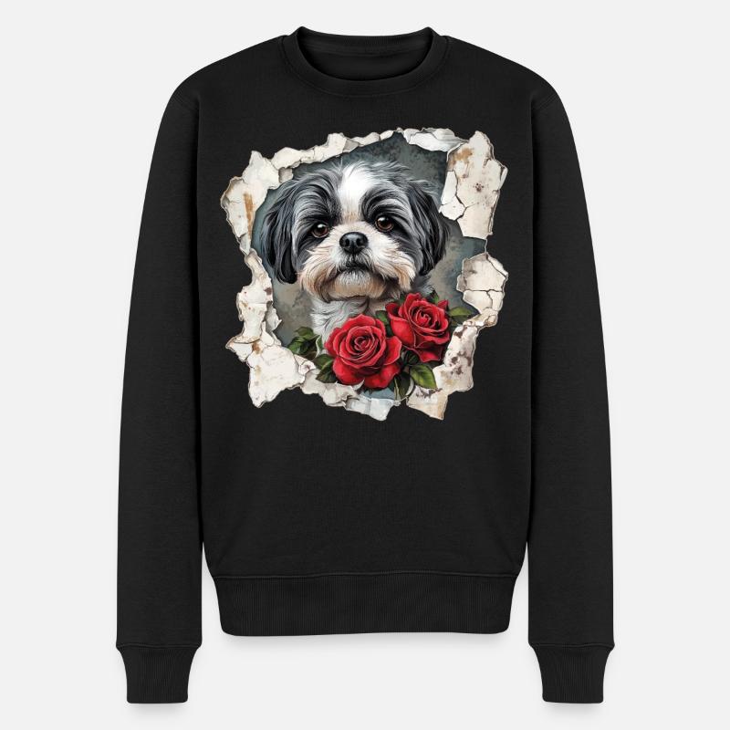 Shih Tzu - Männer Premium Bio Pullover - Schwarz