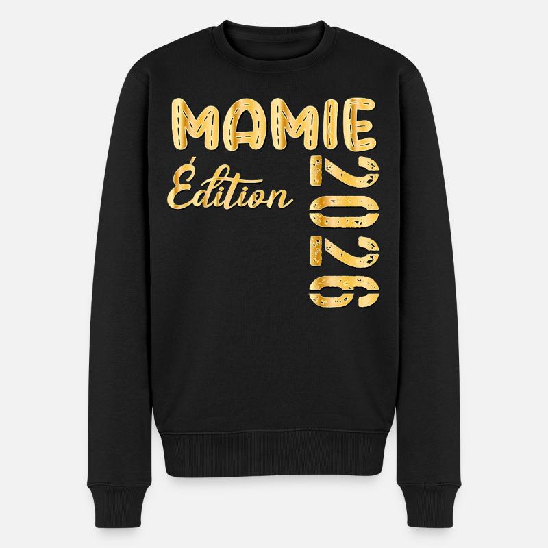 Granny 2026 Ausgabe – Schwangerschaftsankündigung - Männer Premium Bio Pullover - Schwarz