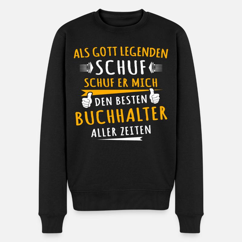 Buchhalter - Männer Premium Bio Pullover - Schwarz