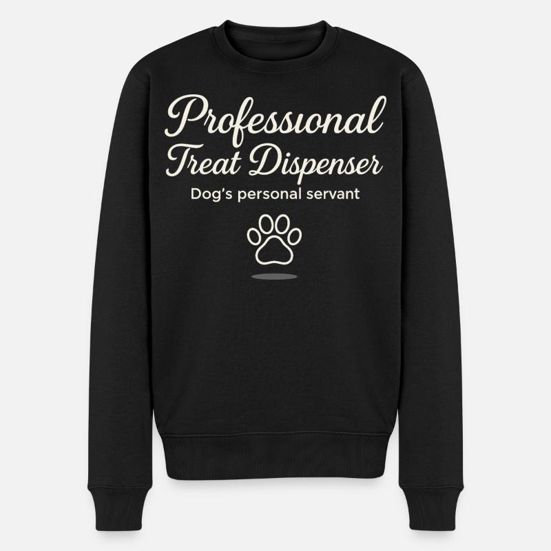 Professioneller Leckerlispender Hundediener - Männer Premium Bio Pullover - Schwarz