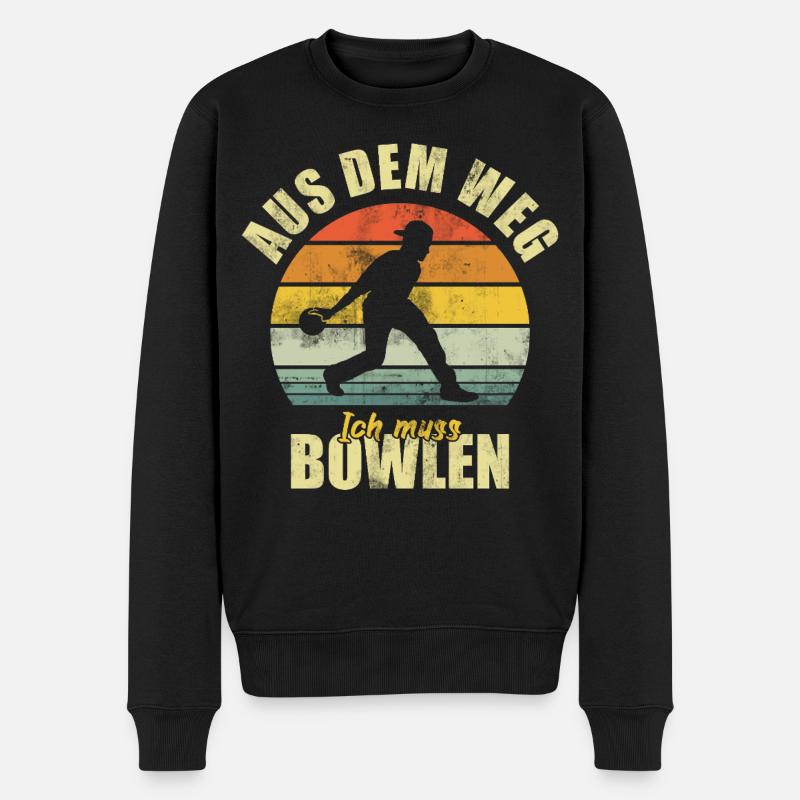Bowling Bowling Drôle de dicon - Pull Premium bio Homme - noir