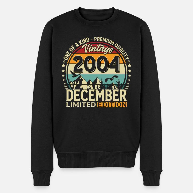 21e anniversaire Millésime Décembre 2004 - Pull Premium bio Homme - noir