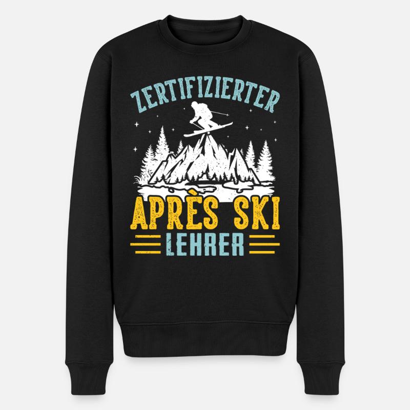 Ski INSTRUCTEUR CERTIFIÉ APRÈS-SKI Lustig - Pull Premium bio Homme - noir
