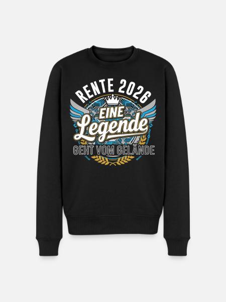 Pension 2026 Pensioner Pensioner Legend Retirement - Men's Premium Organic Jumper - black