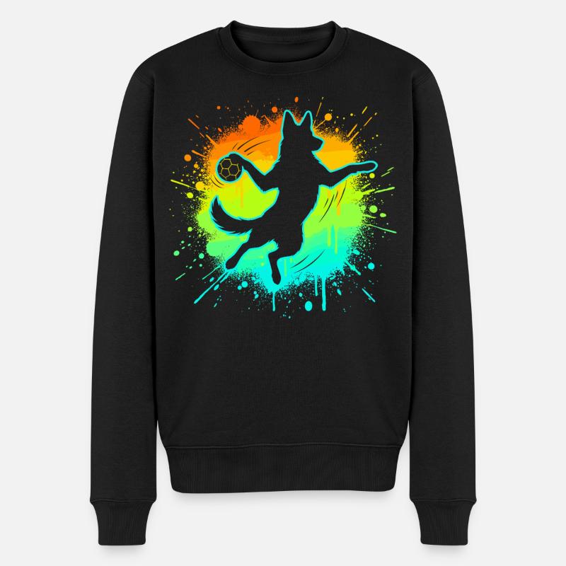 Handballer Deutscher Schäferhund Geschenk Kind - Männer Premium Bio Pullover - Schwarz