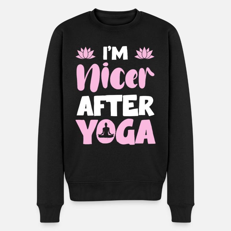 Agréable après le yoga – Détendu - Pull Premium bio Homme - noir
