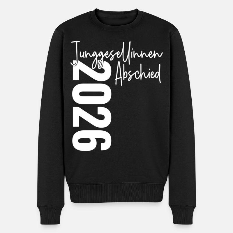 Junggesellinnenabschied 2026 Unterschriften Gäste - Männer Premium Bio Pullover - Schwarz