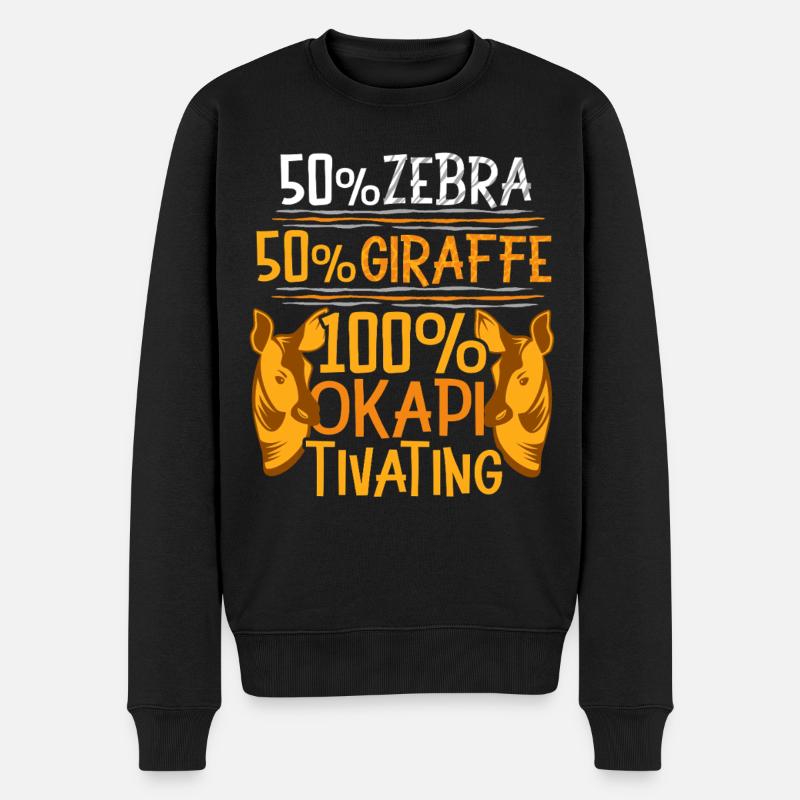 100% Okapi Tivating - Männer Premium Bio Pullover - Schwarz