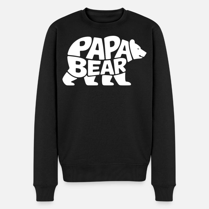 Papa Ours - Pull Premium bio Homme - noir
