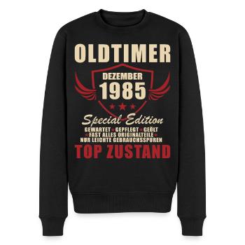 Oldtimer Édition Spéciale décembre 1985 - Pull Premium bio Homme - noir - Devant - Nico (187cm)