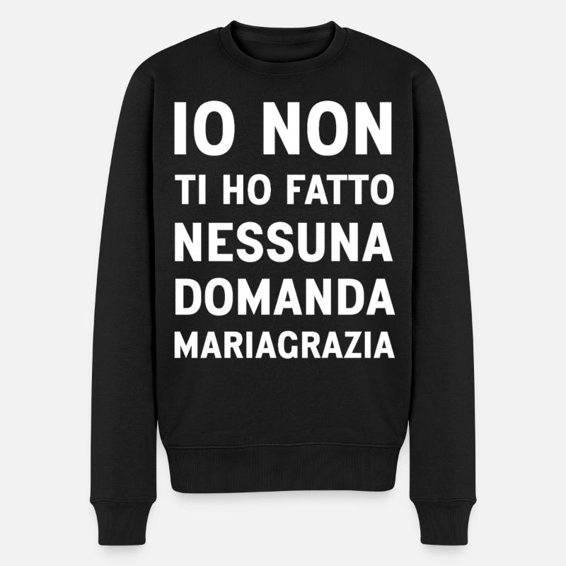 Mariagrazia (Version Noire) - Pull Premium bio Homme - noir