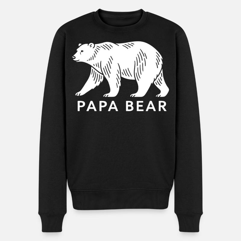 Papa Ours - Pull Premium bio Homme - noir