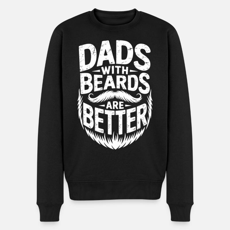Les pères barbus sont meilleurs - Pull Premium bio Homme - noir