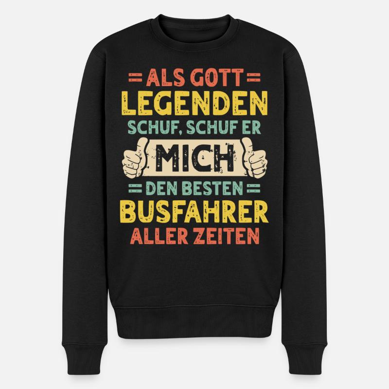 Busfahrer - Männer Premium Bio Pullover - Schwarz