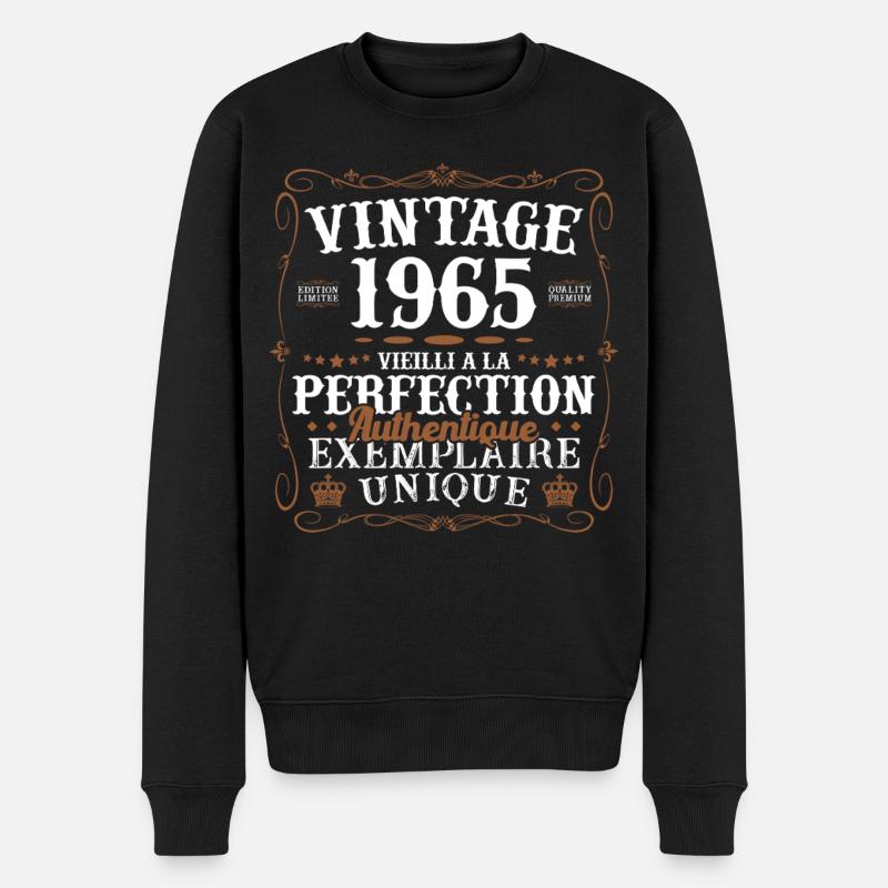 authentique_1965 - Pull Premium bio Homme - noir