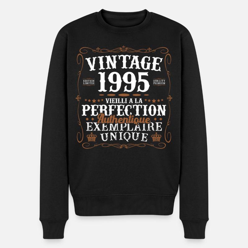 authentique_1995 - Pull Premium bio Homme - noir