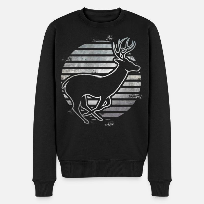 chevreuil - Pull Premium bio Homme - noir