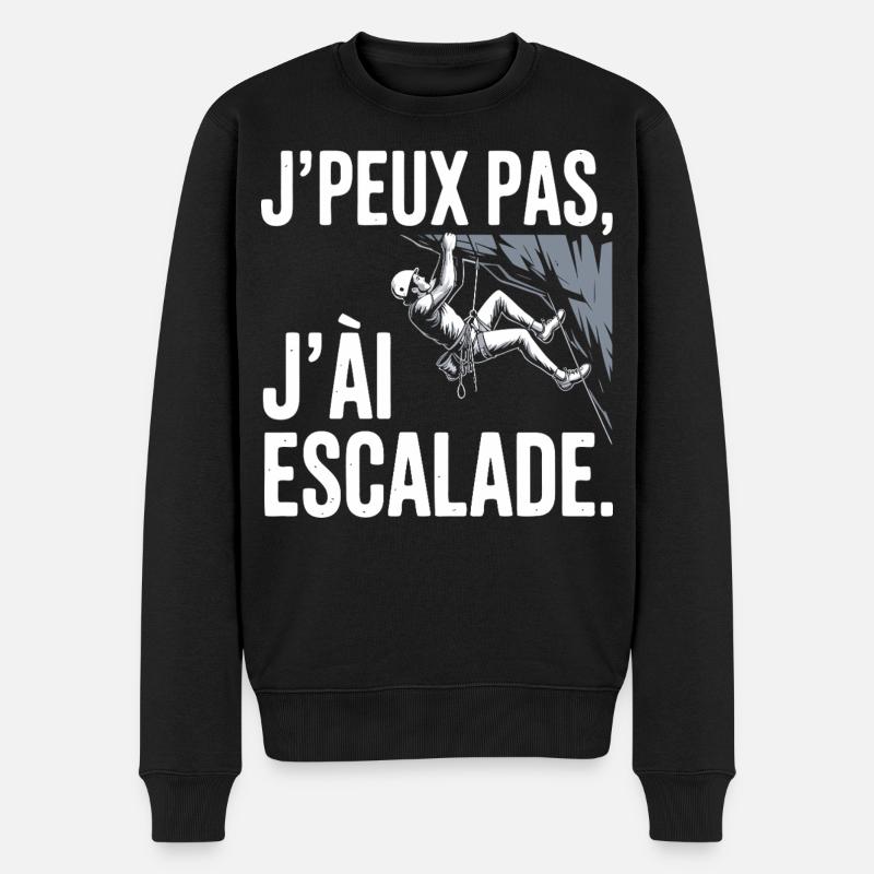 j'peux pas j'ai escalade - Pull Premium bio Homme - noir