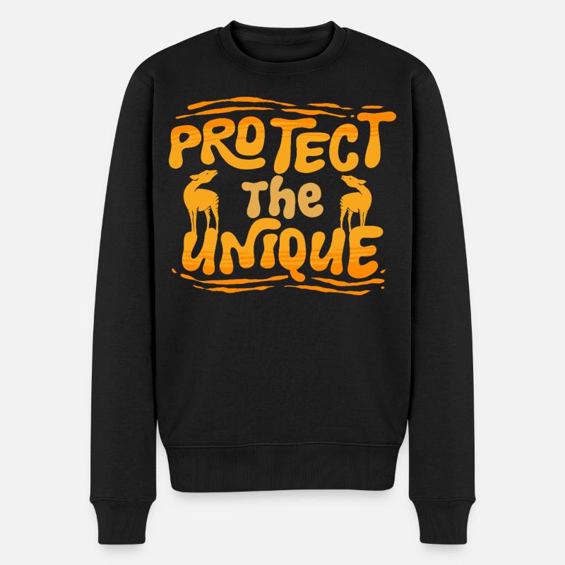 Niveau Okapi Protéger l’Unique - Pull Premium bio Homme - noir