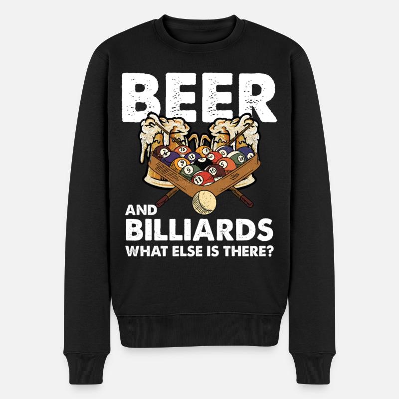 Bier und Billard – Spielabend - Männer Premium Bio Pullover - Schwarz