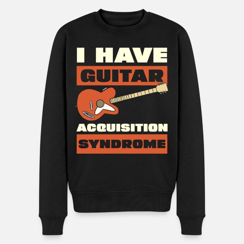 Guitar Acquisition Syndrome - Männer Premium Bio Pullover - Schwarz