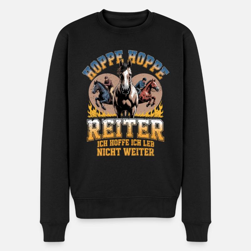 Hoppe Hoppe Reiter Y2K Bootleg - Männer Premium Bio Pullover - Schwarz